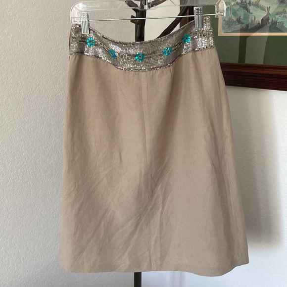 Victoria Secret Vintage Linen Blend Skirt Size 2 - Picture 6 of 10
